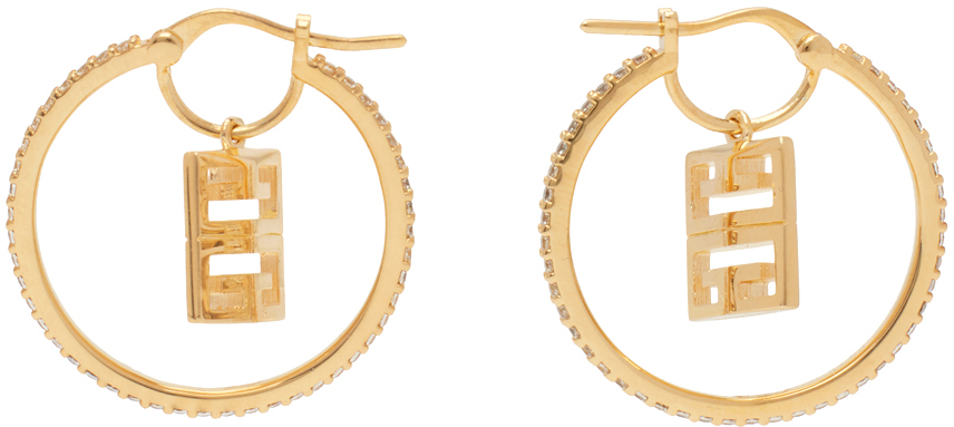 Gancini Crystal Hoop Earrings main image 1