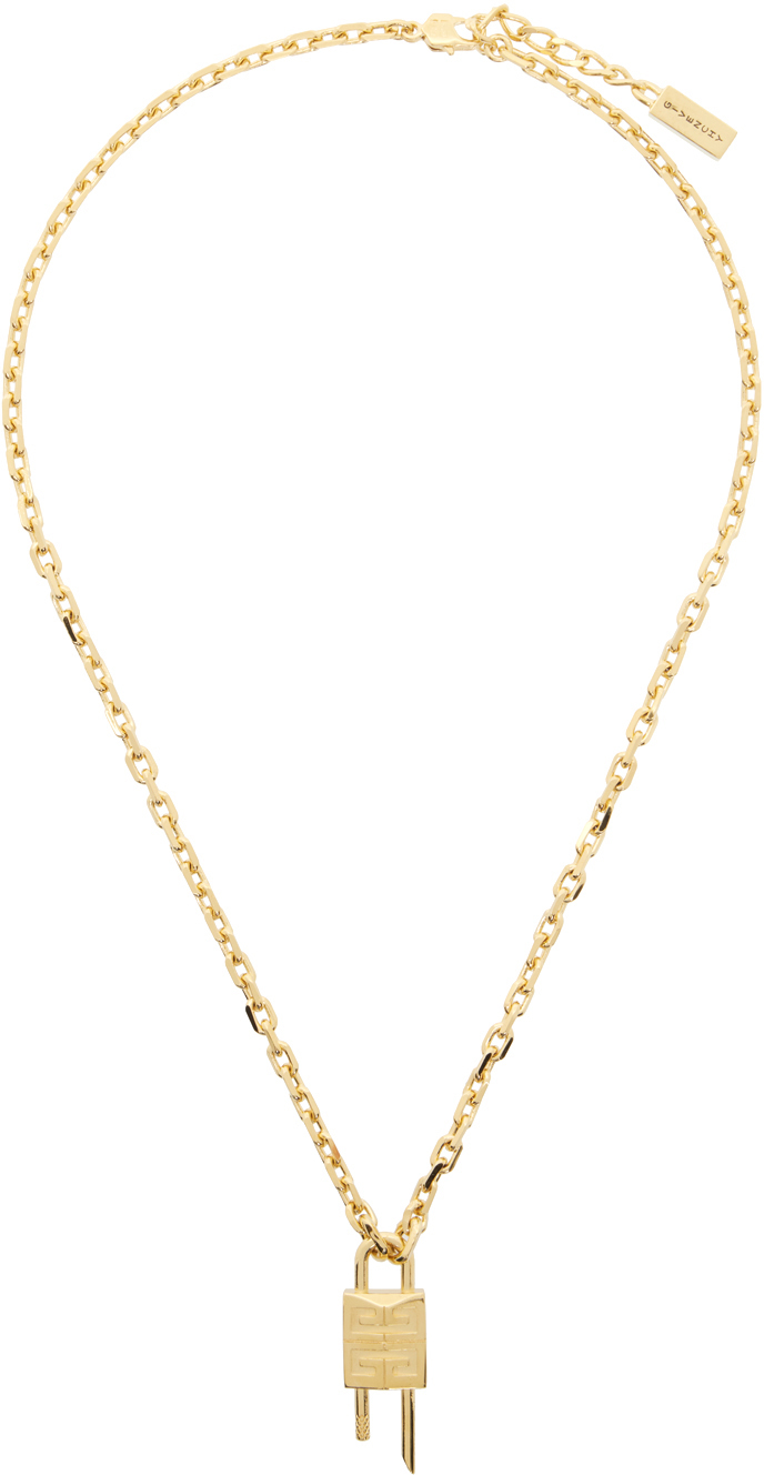 Givenchy G Link Lock Medium Necklace in Silver Grey | FWRD