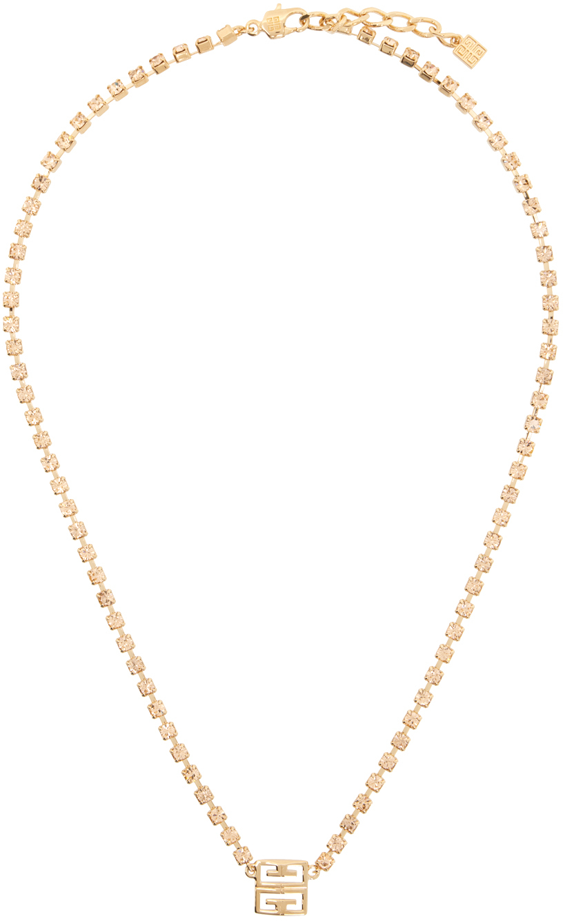 Givenchy Rose Gold 4g Crystal Necklace In 944-rose Gold