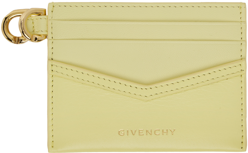 Yellow Voyou Leather Card Holder