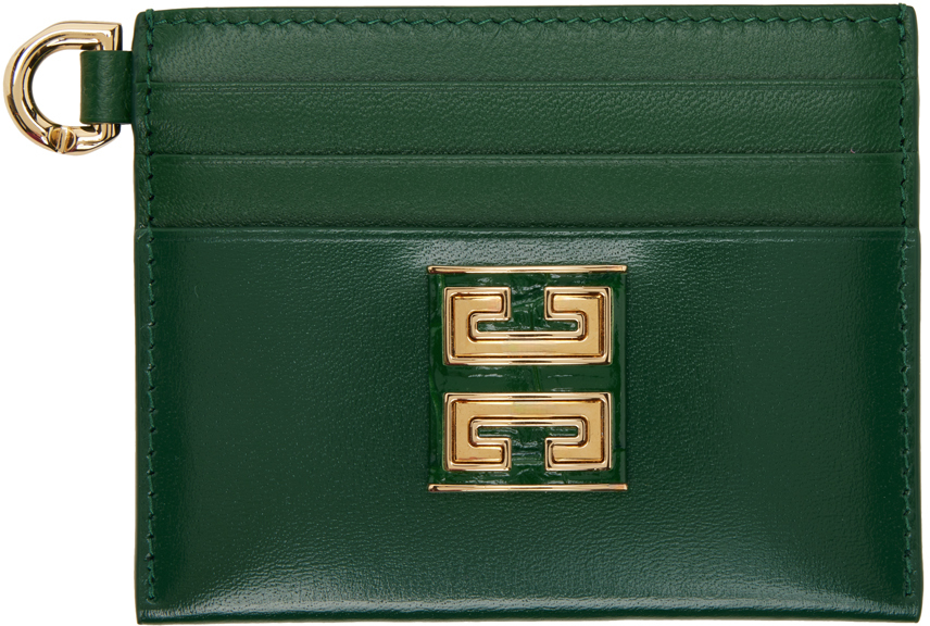 Givenchy Green 4g Card Holder In 320-emerald Green