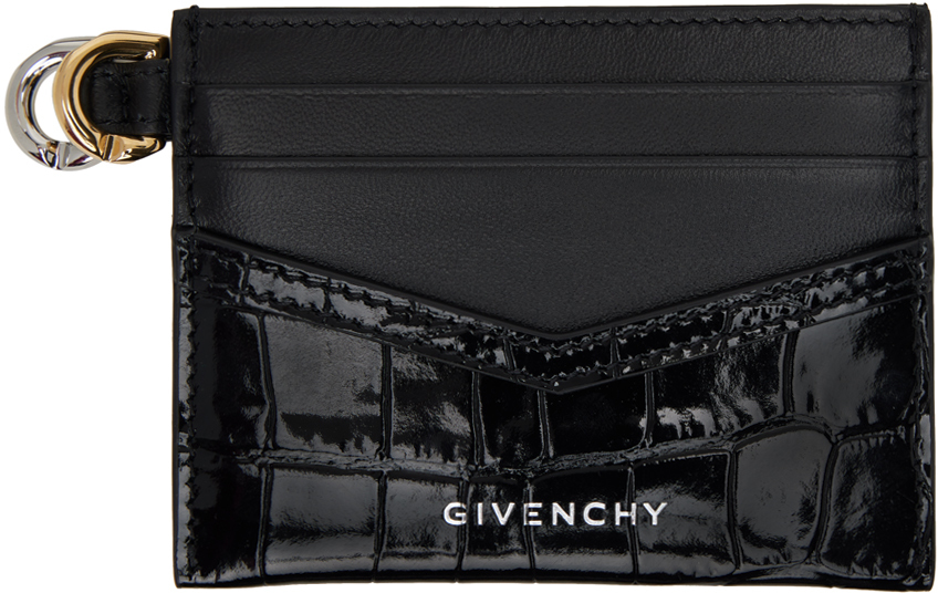 Givenchy Black Voyou Card Holder In 001-black