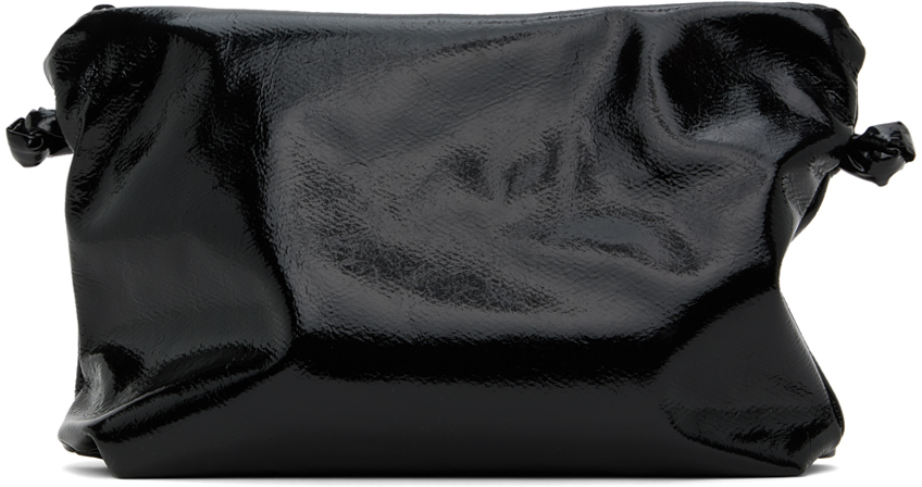 Kassl Editions Black Lacquer Clutch In 0001 Black