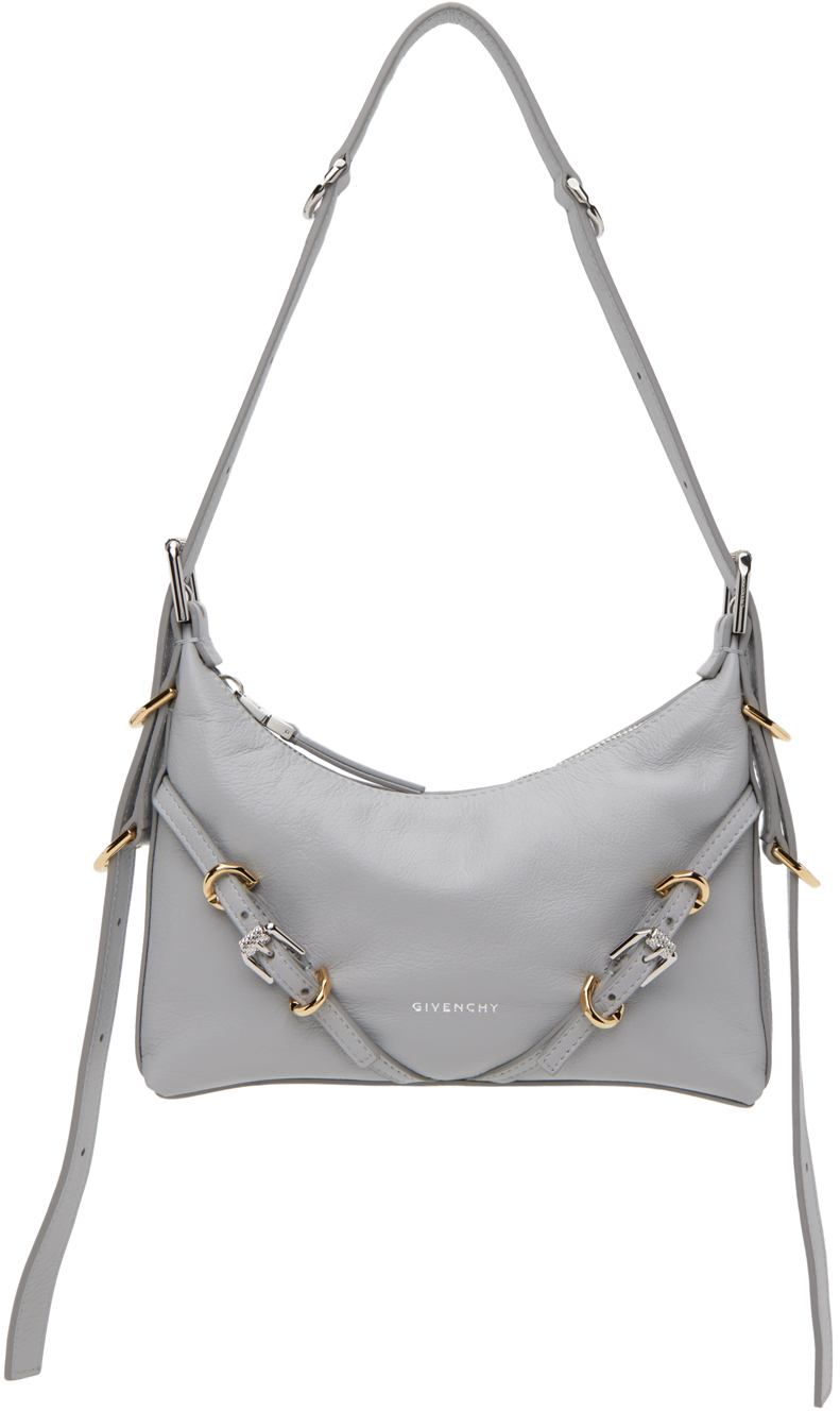 Givenchy Mini Voyou Bag In Ivory Leather In 050 Light Gray