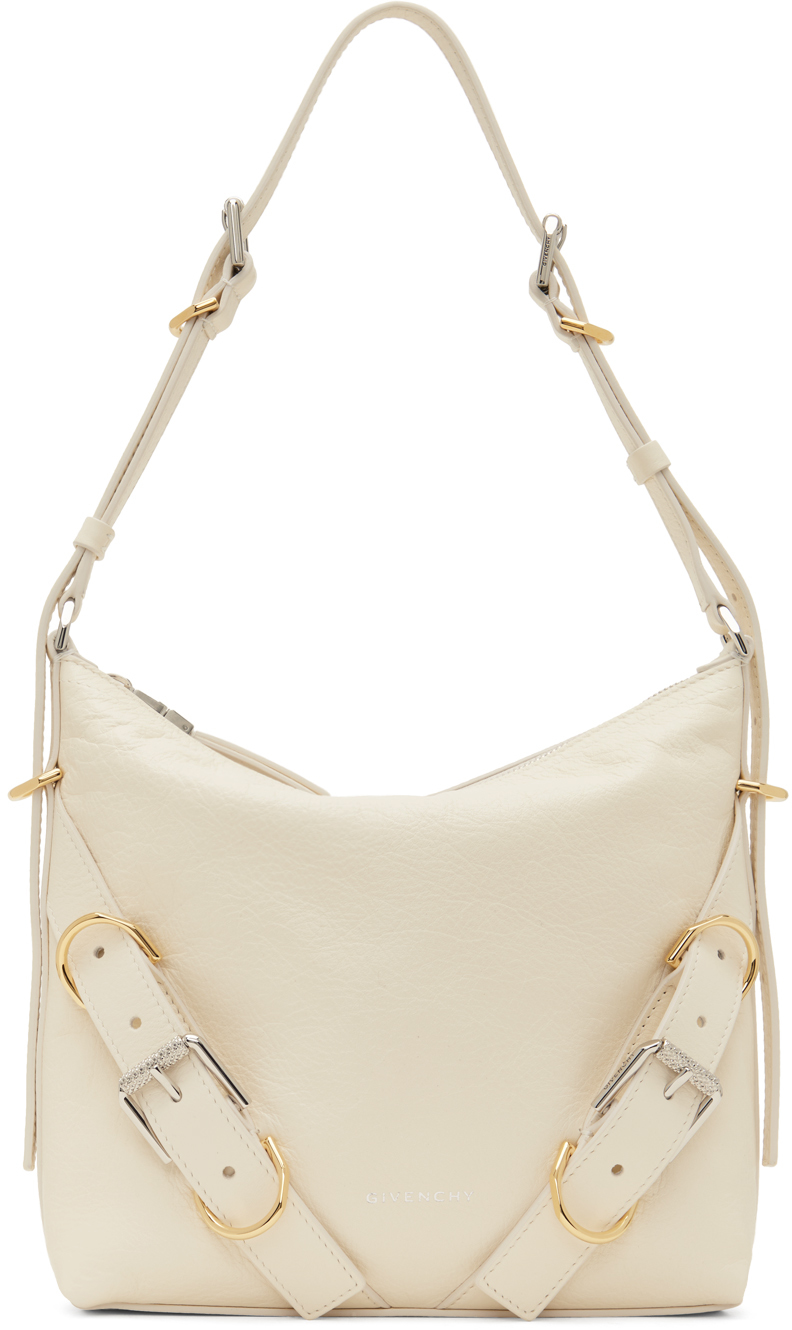 Shop Givenchy Off-white Voyou Crossbody Bag In 105-ivory