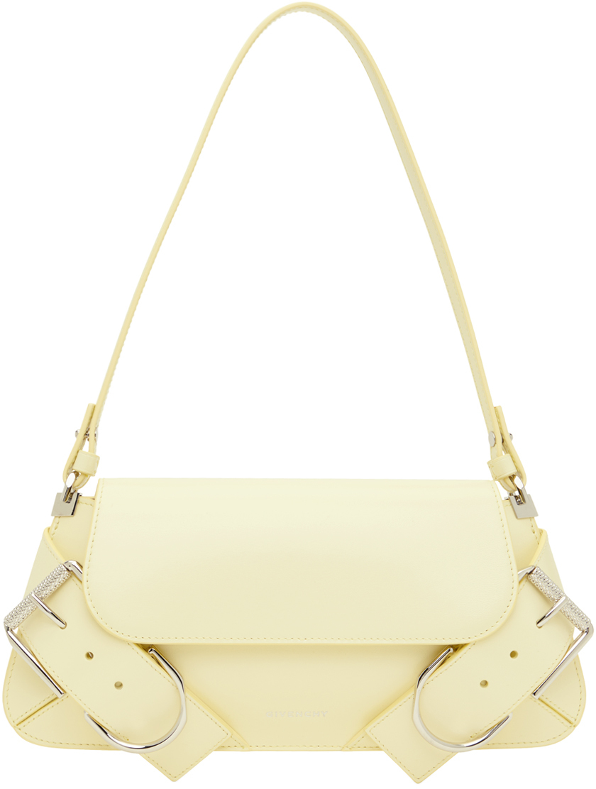 Givenchy Yellow Voyou Shoulder Flap Bag In 758-soft Yellow