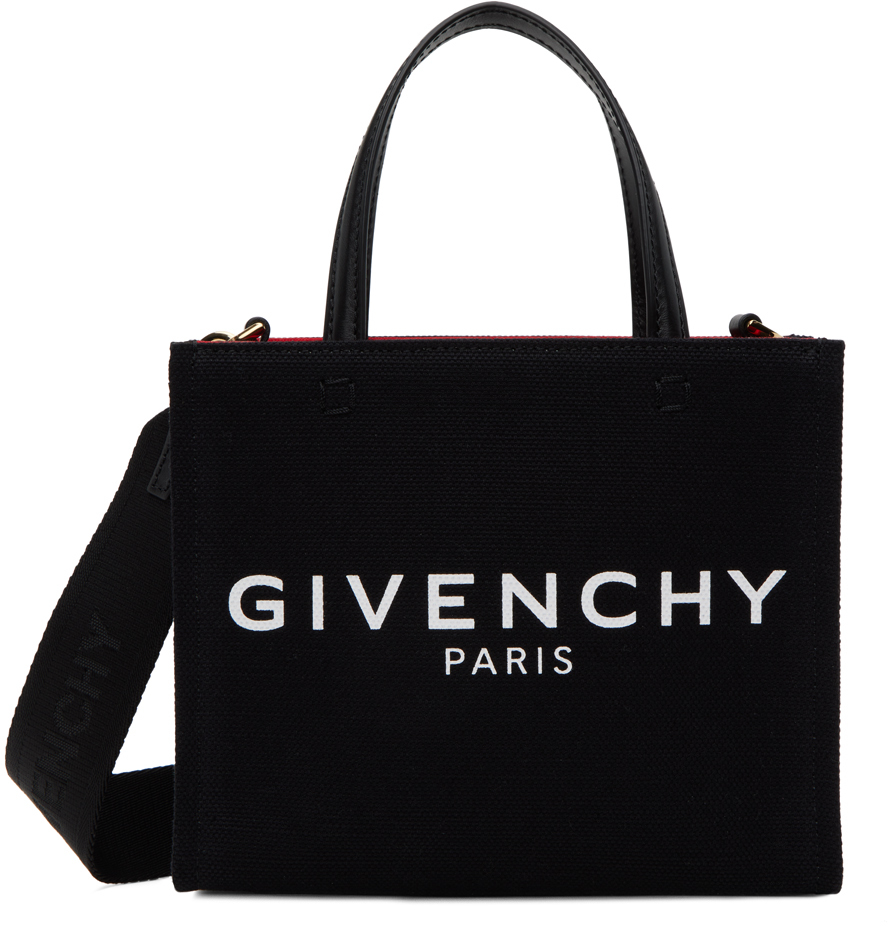 Givenchy Black Mini G Tote In 001-black