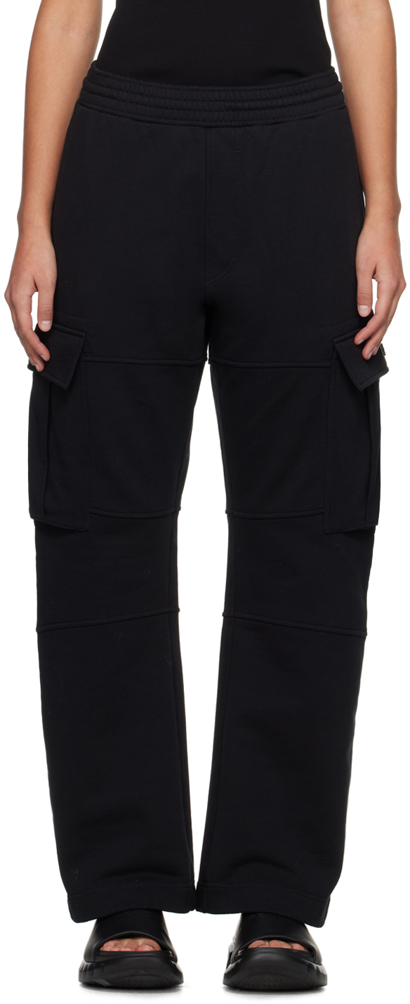 Givenchy Black Paneled Lounge Pants In 001-black