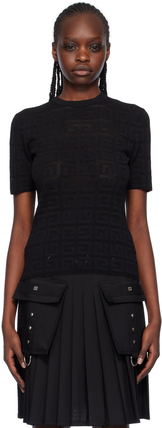 Shop Givenchy Black 4g Sweater In 001-black