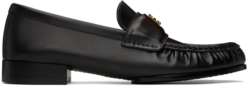 Black 4G Leather Loafers