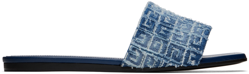 Shop Givenchy Blue 4g Sandals In 420 Medium Blue