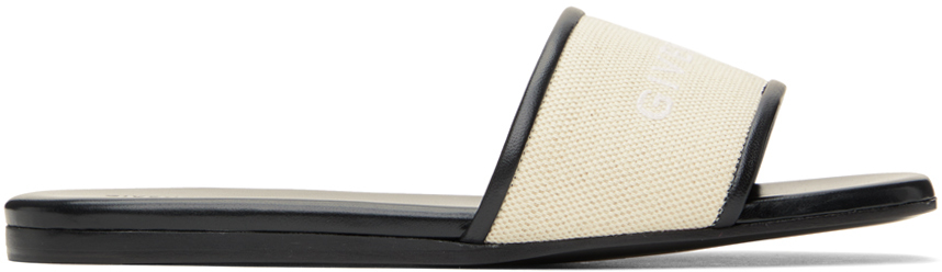 Givenchy Beige 4g Flat Sandals In 257-natural Beige