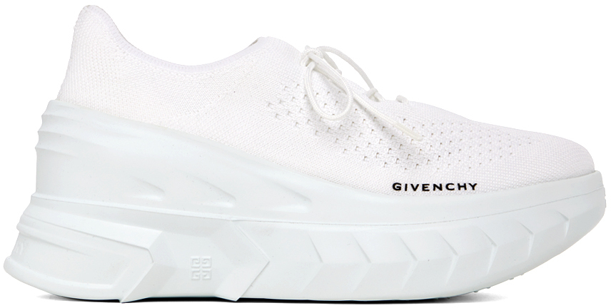 Shop Givenchy White Marshmallow Wedge Sneakers In 100-white