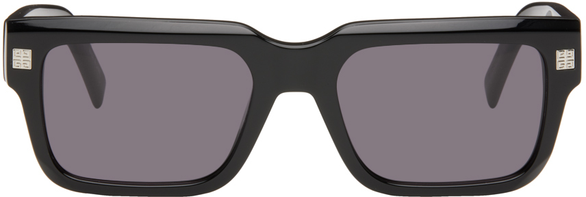 Givenchy Black Gv Day Sunglasses In Shiny Black /smoke