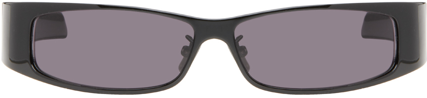 Shop Givenchy Black G Scape Sunglasses In Shiny Black /smoke