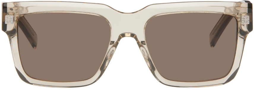 Givenchy Gray Gv Day Sunglasses In Shiny Light Brown/br