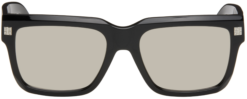Givenchy Black Gv Day Sunglasses In Shiny Black /smoke M
