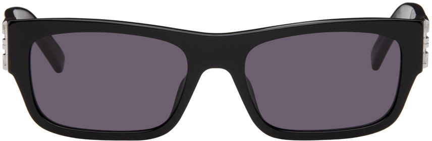 Givenchy Black 4g Sunglasses In Shiny Black /smoke