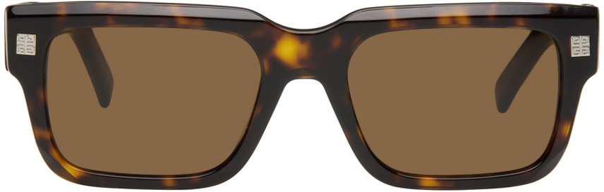 Givenchy Brown Gv Day Sunglasses In Dark Havana / Roviex