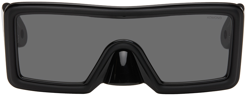 Shop Walter Van Beirendonck Black Komono Edition Ufo Sunglasses In Comb. Ii Blame
