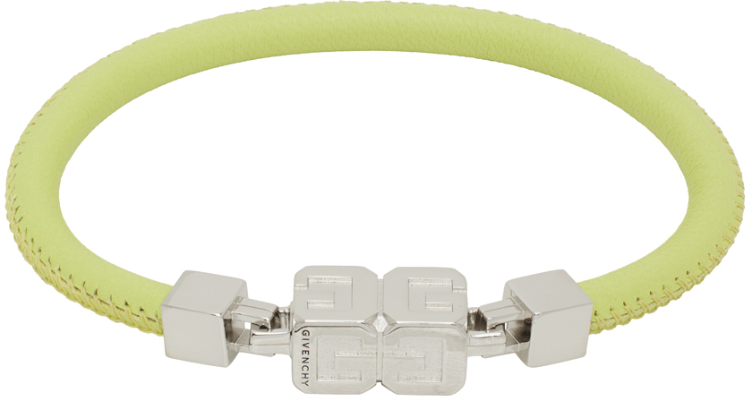 Shop Givenchy Yellow G Cube Bracelet In 747-lemonade Yellow