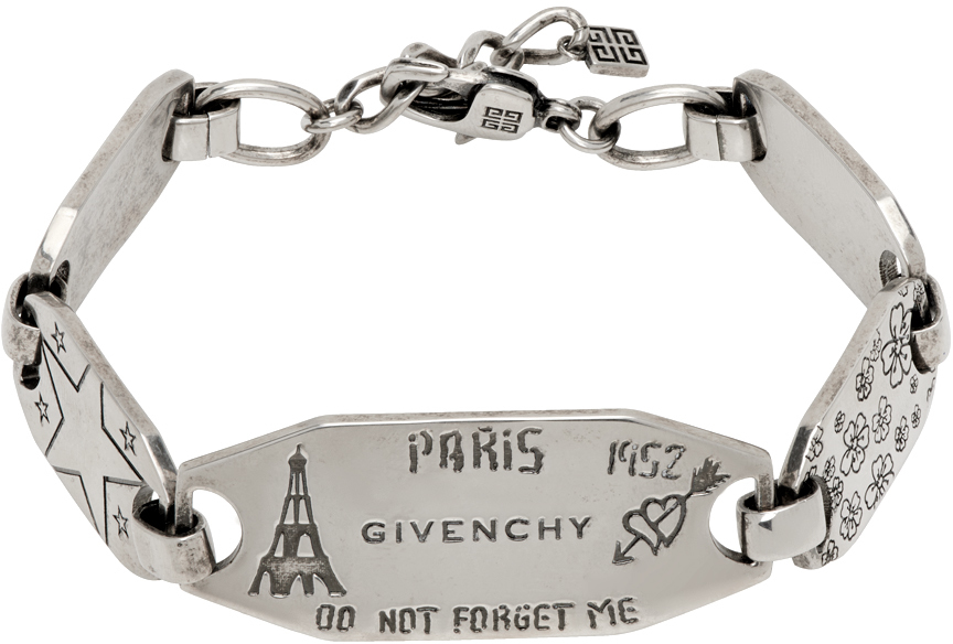 GIVENCHY Silver Rhinestones Cuff Bracelet main image 0
