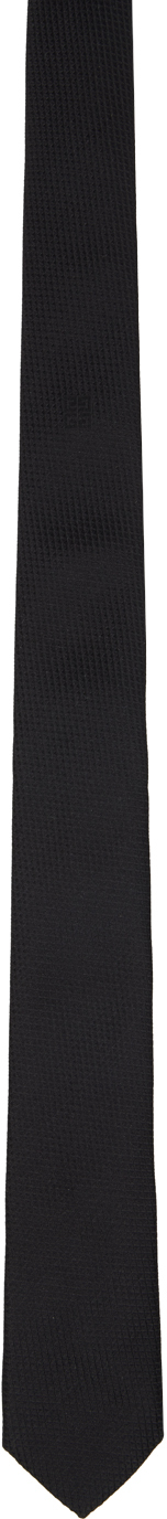 Black Micro Jacquard 4G Tie