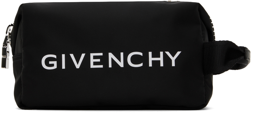 Givenchy Black G-zip Pouch In 001-black