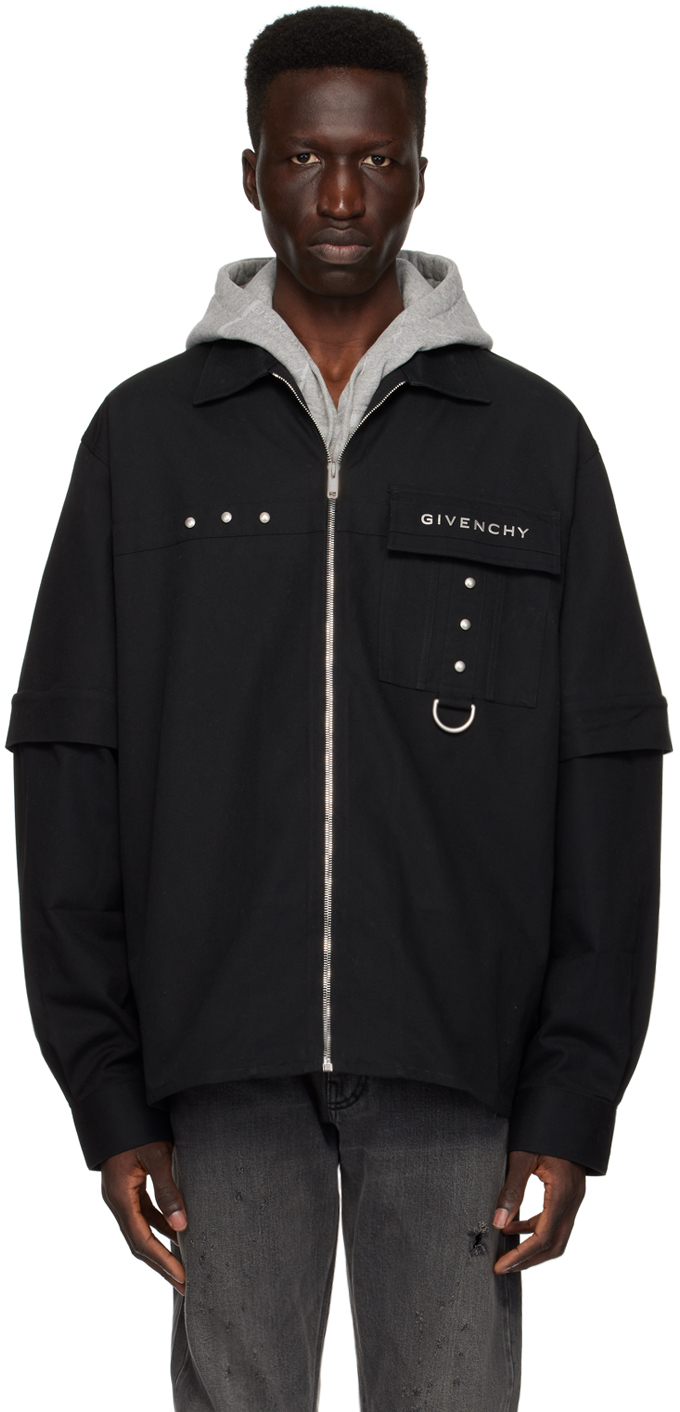Shop Givenchy Black Hardware Shirt In 001-black
