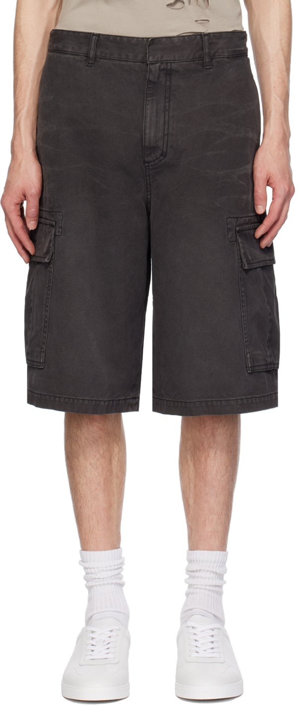 Black Embroidered Shorts by Givenchy on Sale