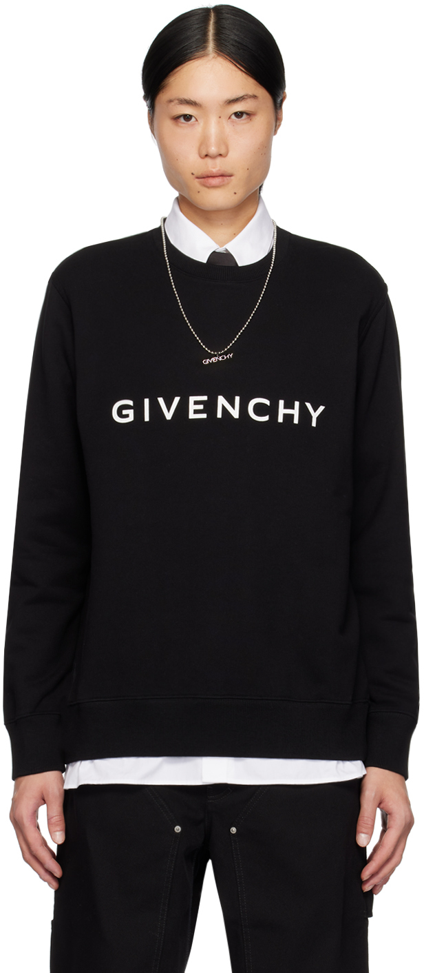 Shop Givenchy Black Slim Fit Sweatshirt In 001-black