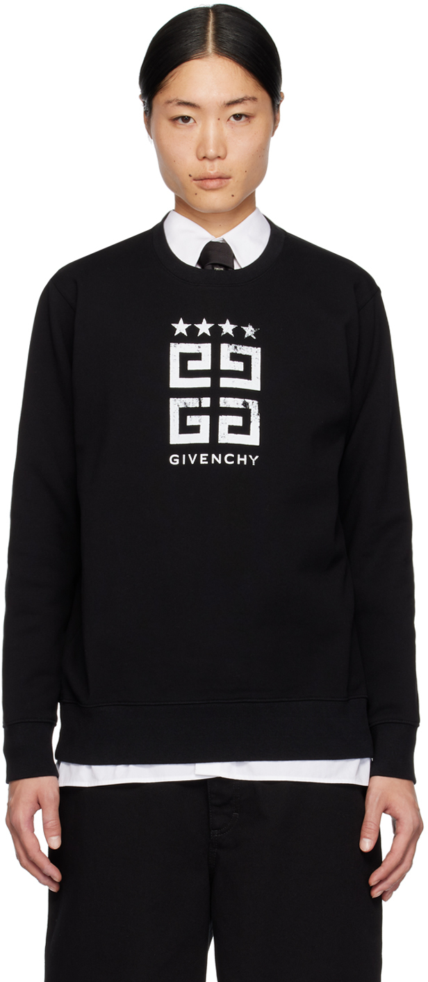 Shop Givenchy Black 4g Stars Sweatshirt In 001-black