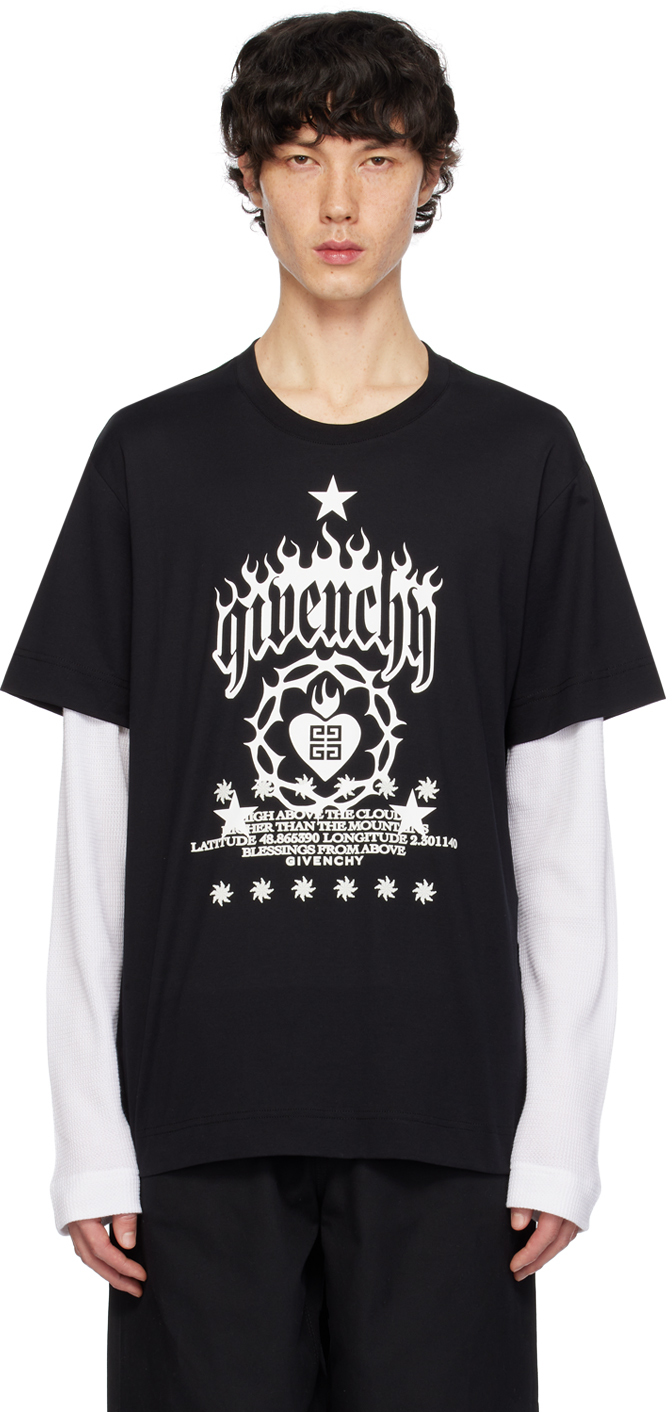 Givenchy: Black Layered Long Sleeve T-Shirt | SSENSE