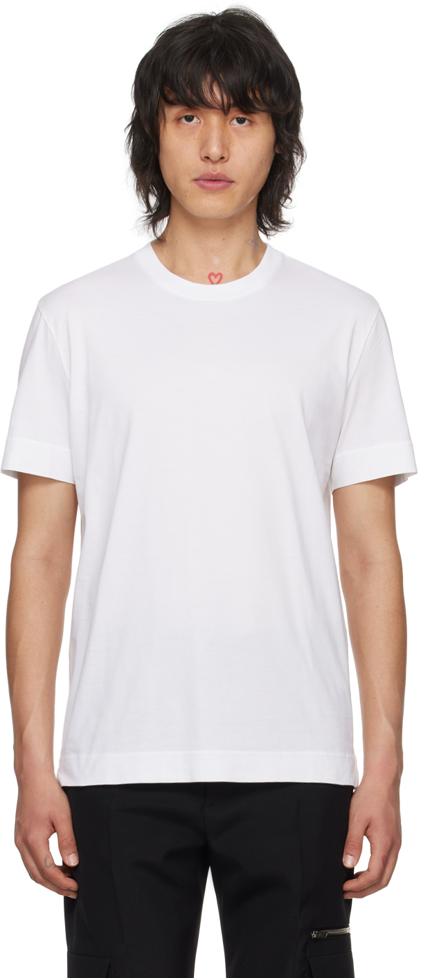 Givenchy White 4g T-shirt In 100-white