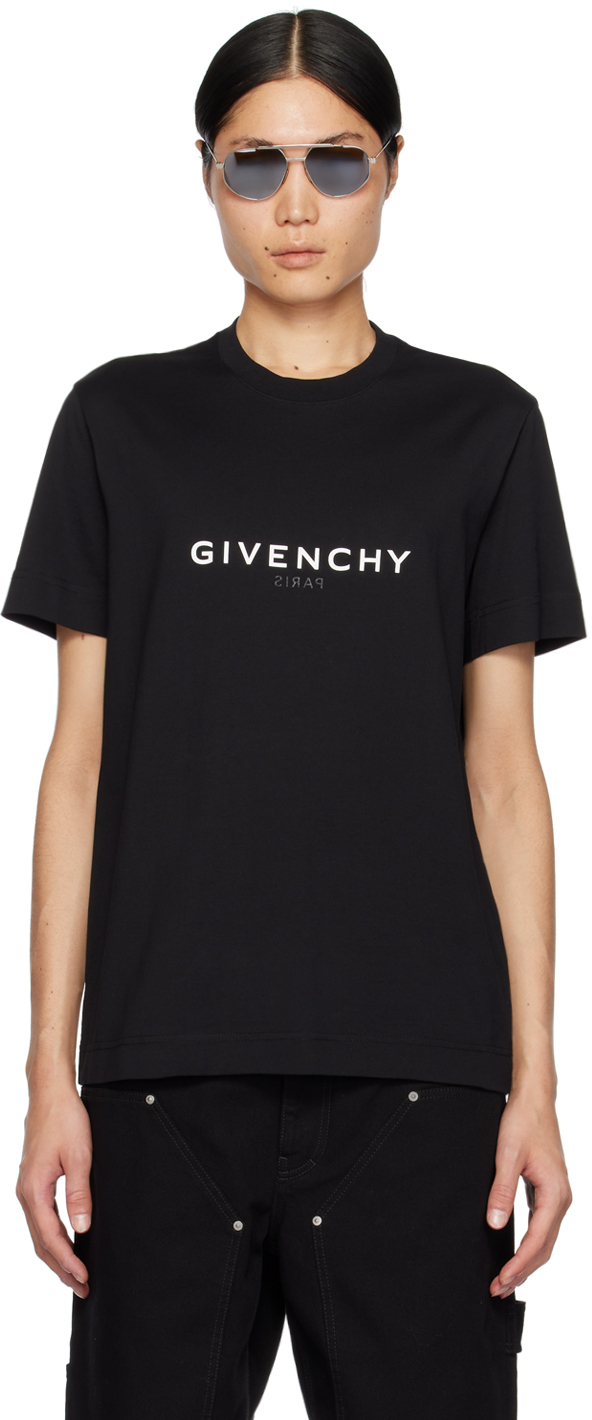 Shop Givenchy Black Reverse T-shirt In 001-black