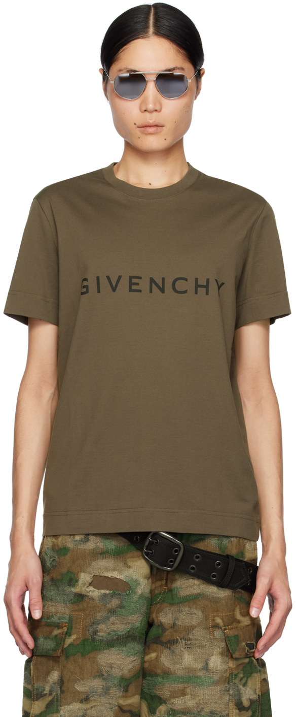 Givenchy Khaki Slim Fit T-shirt In 305-khaki
