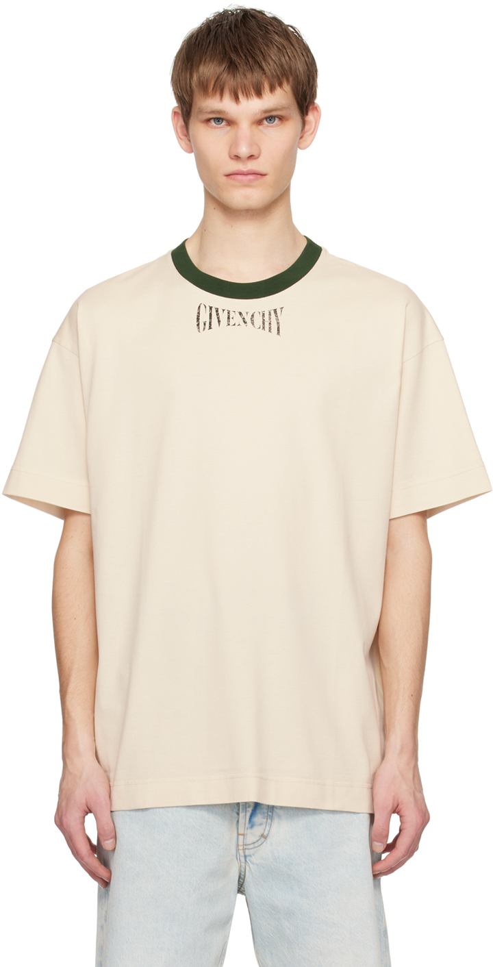 Givenchy Beige Standard-fit T-shirt In 129-dust Grey