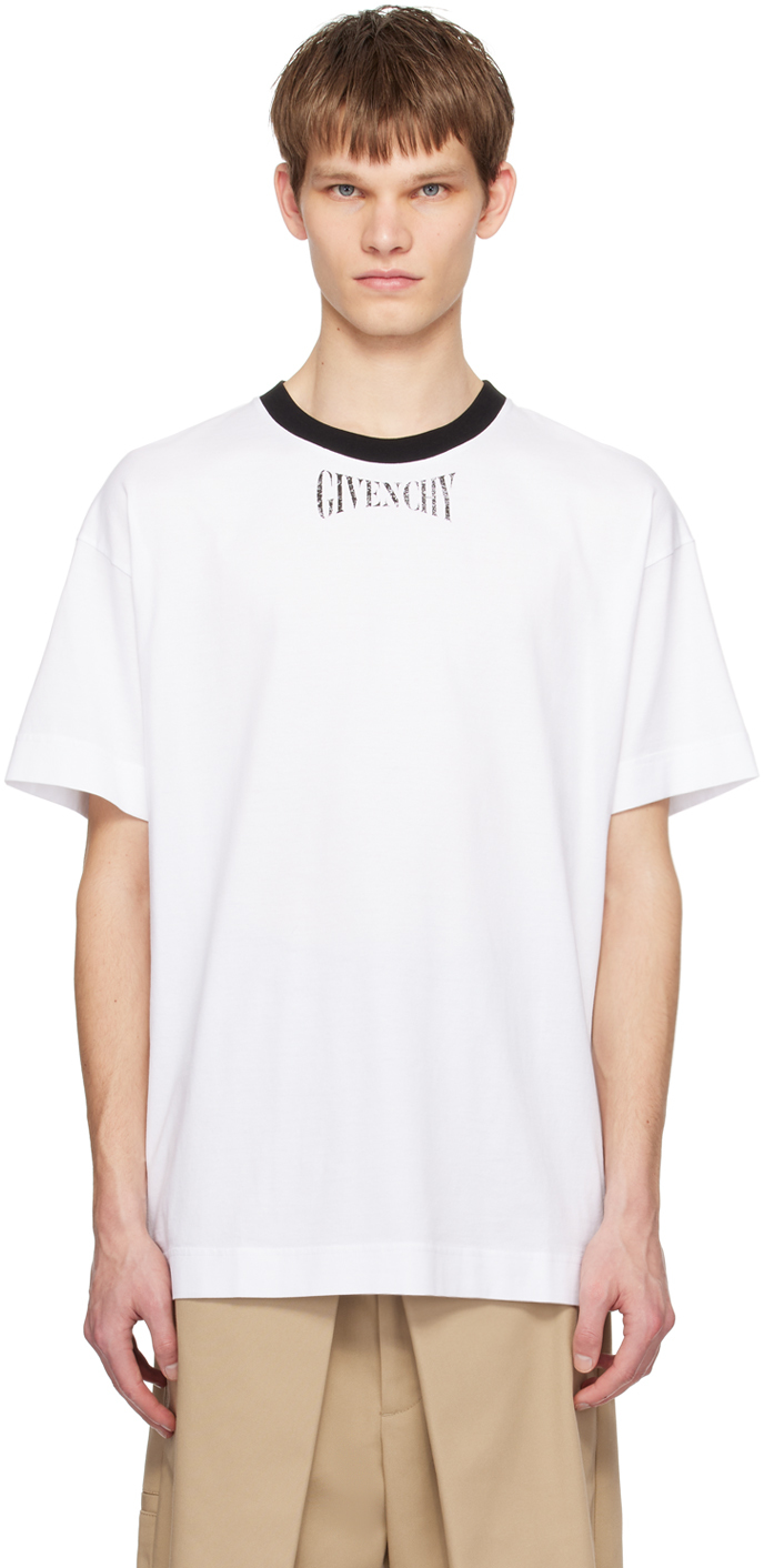 Givenchy White Standard-fit T-shirt In 100-white