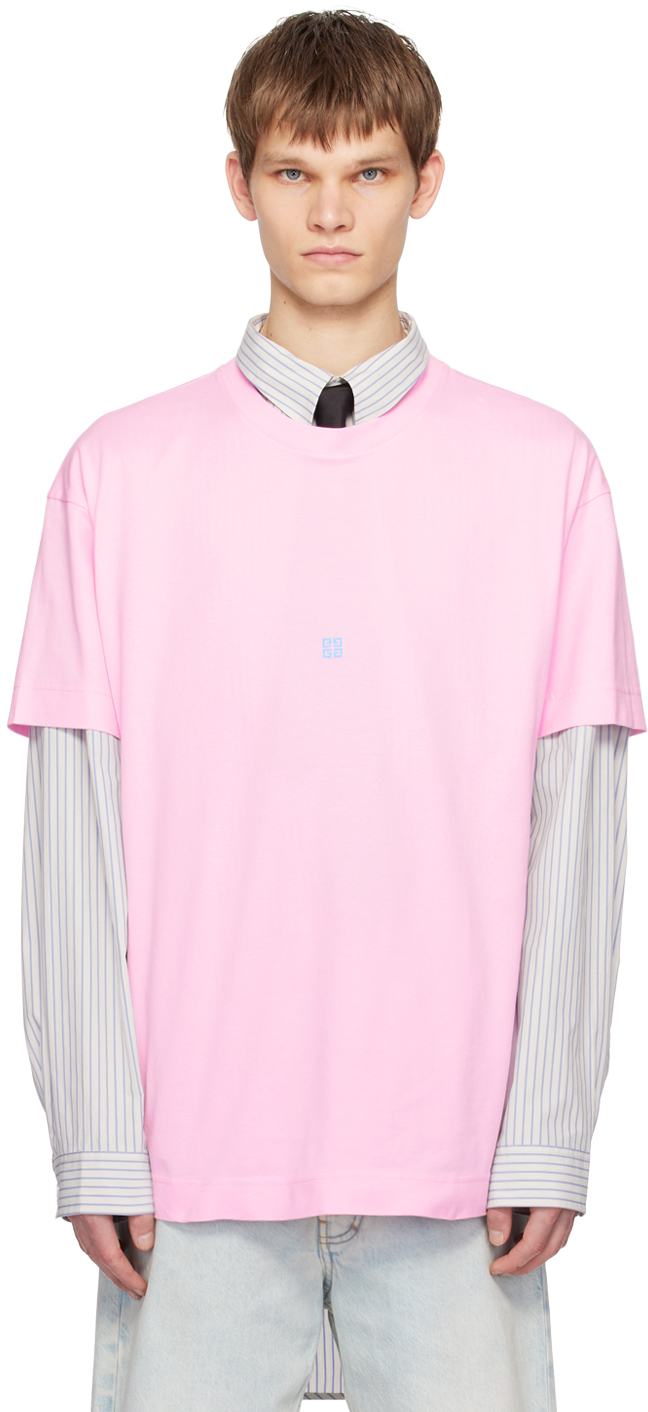 Givenchy Pink Flamingo T-shirt In 661-baby Pink