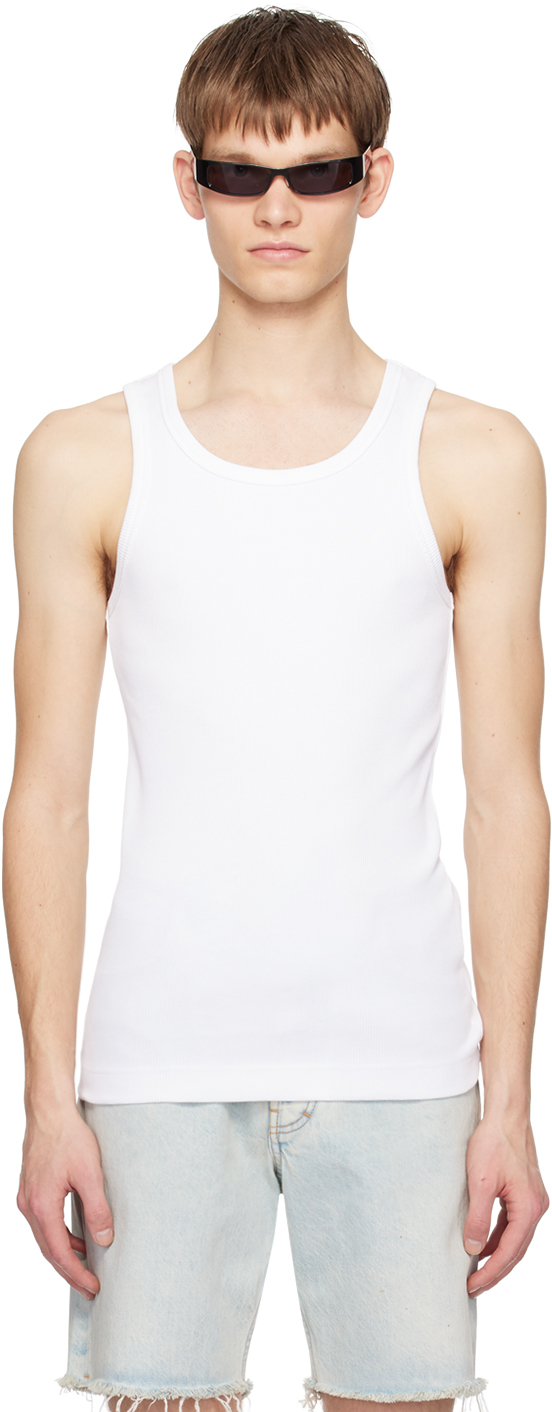 Shop Givenchy White Extra Slim Fit Tank Top In 100-white