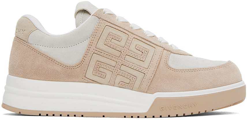 Givenchy Beige G4 Sneakers In Beige/white