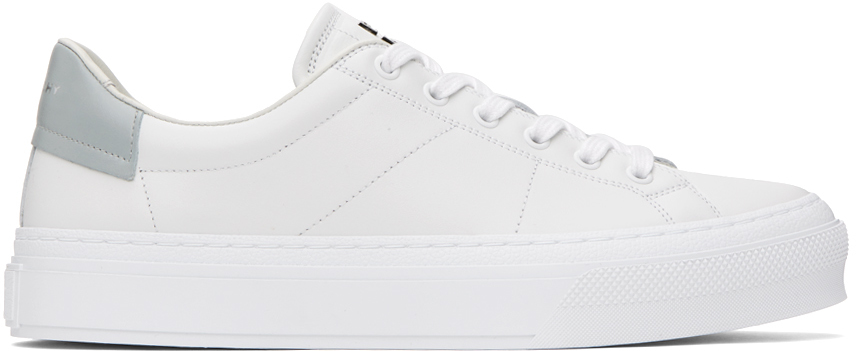 Shop Givenchy White City Sport Sneakers In 117-white/grey