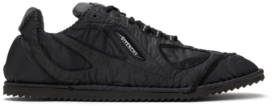 Shop Givenchy Black Flat Sneakers In 001-black