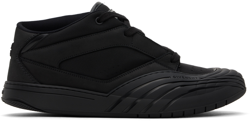 Shop Givenchy Black Skate Nubuck Sneakers In 001-black