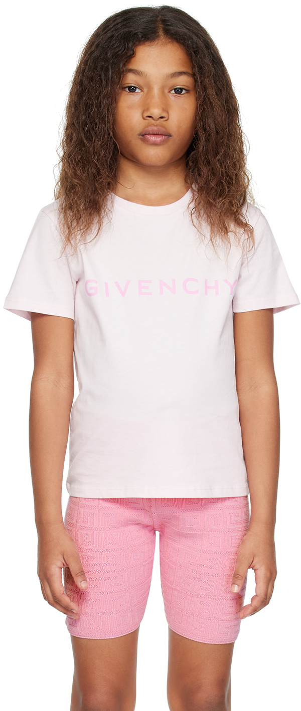 Cotton blend T-shirt in beige - Givenchy Kids
