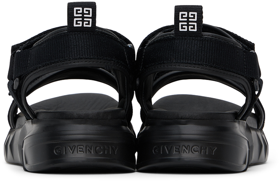 Givenchy Black Chunky Velcro Sandals In 098 Black
