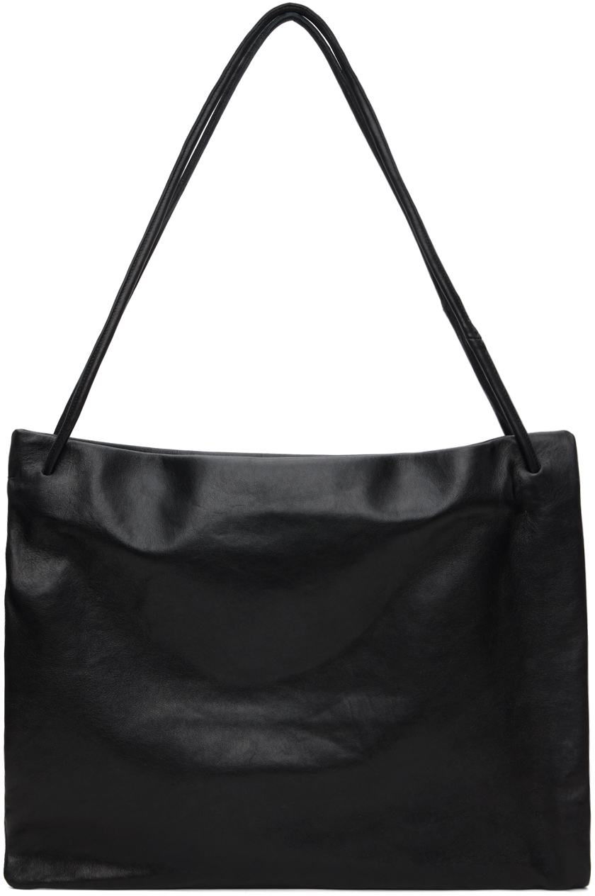 SSENSE Exclusive Black No.131 Gathered Crossed Bag