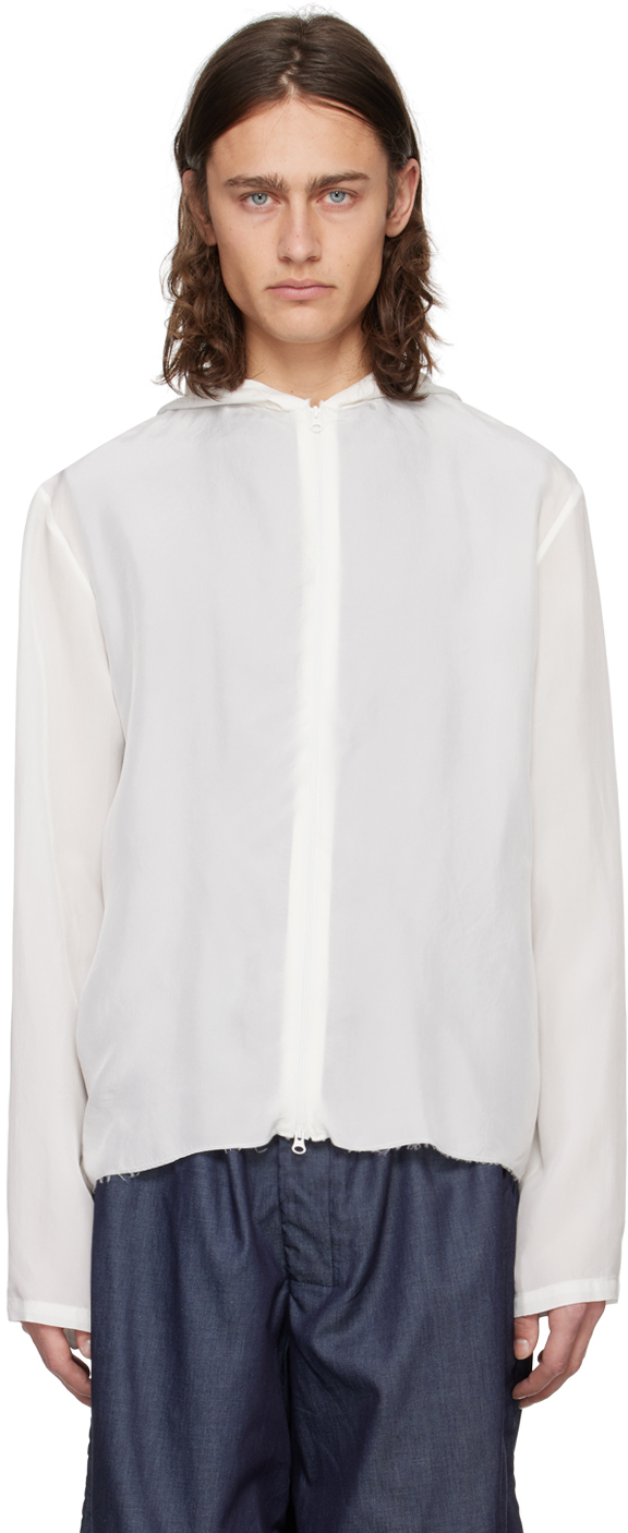 Gabriela Coll Garments White No.258 Hoodie In 07 - White
