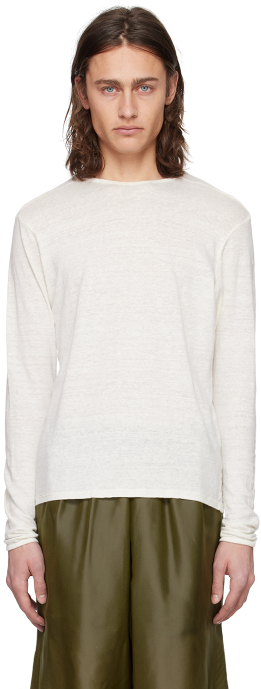 Gabriela Coll Garments White No.87 Long Sleeve T-shirt In 07 - White