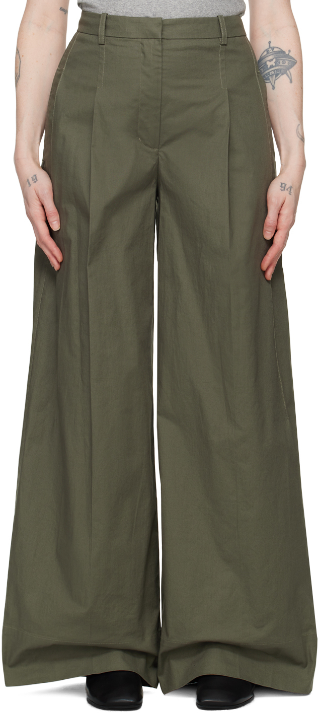 Shop 3.1 Phillip Lim / フィリップ リム Khaki Wide-leg Trousers In Army